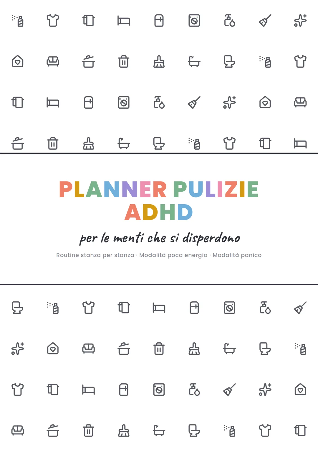 Copertina del Planner delle pulizie ADHD